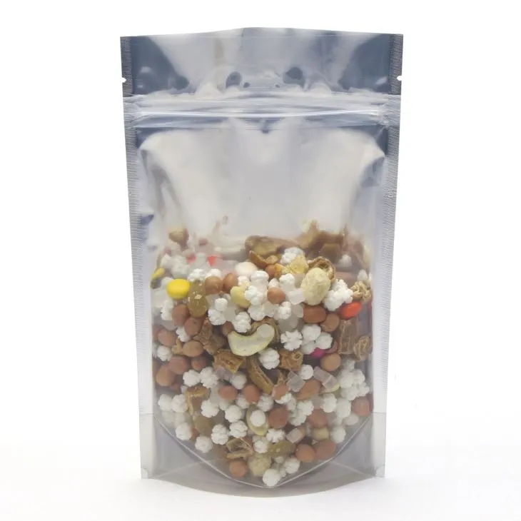 ট্রান্সপারেন্ট অ্যালুমিনিয়াম ফয়েল স্ট্যান্ড আপ থলি