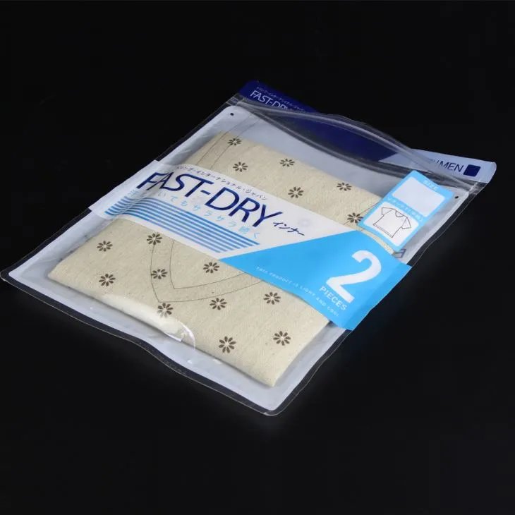 প্লাস্টিক গার্মেন্টস জাম্পিং শীর্ষ পরিষ্কার উইন্ডো কাস্টম মুদ্রণ সঙ্গে প্যাকেজিং ব্যাগ