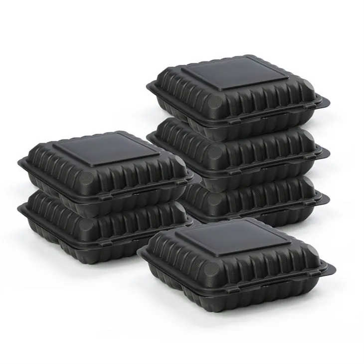 উচ্চ মানের মাইক্রোওয়েভেবল 9x9x3 ইঞ্চি পুনঃব্যবহারযোগ্য খাদ্য সঞ্চয়স্থান বেন্টো বক্স ডিসপোজেবল খাবার প্রস্তুত খাদ্য পাত্রে