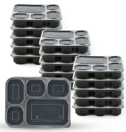 5-কম্পার্টমেন্ট লিক-প্রুফ টু-গো বক্স