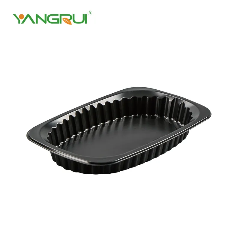 কালো প্লাস্টিকের খাদ্য ট্রে