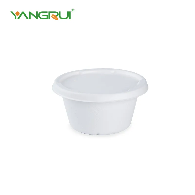 ঢাকনা সহ কাগজের স্যুপের বাটি